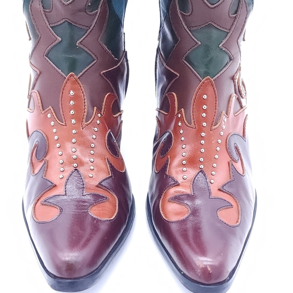 Jeffrey Campbell Women Saddle Up Western Cowboy Boot Size 8.5 Multicolor - Picture 5 of 11